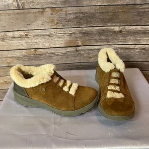 BZees Golden Faux Fur slip on bootie BZees Golden Faux Fur slip on bootie